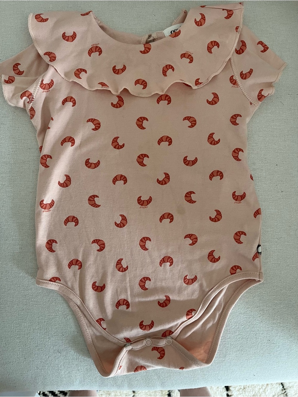 Oeuf Ruffled Croissant Onesie 18-24 months